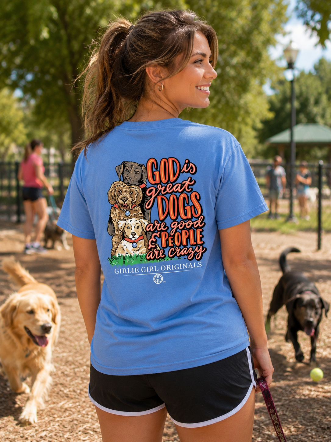 Girlie Girl Originals God Dogs People - Adult & Kids T-Shirts, Sweatshirts & Hoodies apparel design preview 1