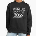 World's Okayest Boss - Adult & Kids T-Shirts, Sweatshirts & Hoodies apparel design preview 1