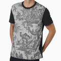 Toile de Jouy 18th Century French Print: Four Parts - Adult & Kids T-Shirts, Sweatshirts & Hoodies apparel design preview 1