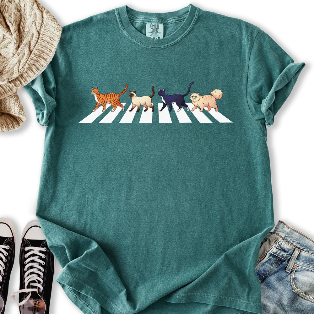 Abbey Road Cats - Adult & Kids T-Shirts, Sweatshirts & Hoodies apparel design preview 1