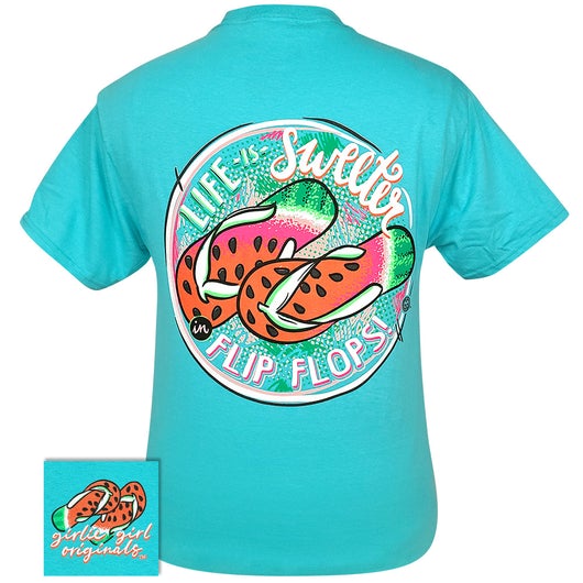 Girlie Girl Originals Watermelon Flip Flop - Adult & Kids T-Shirts, Sweatshirts & Hoodies apparel design preview 1