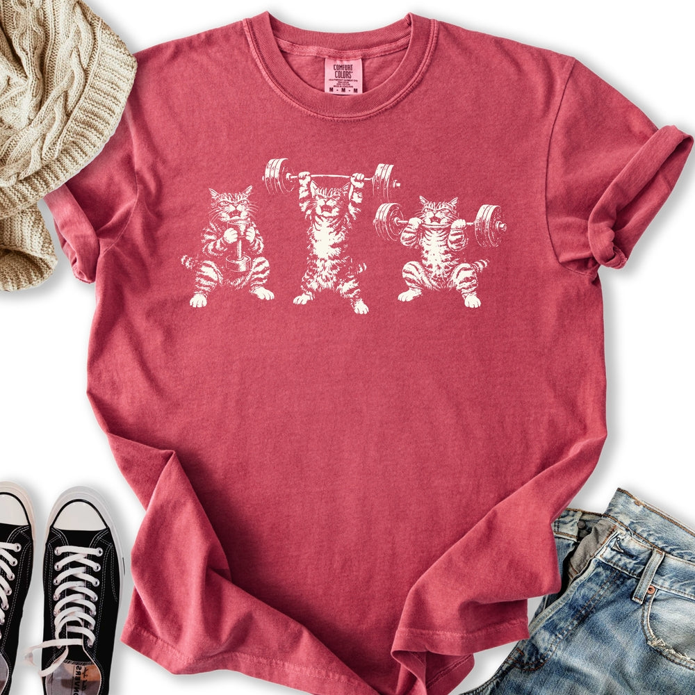 Three Cat Workout - Adult & Kids T-Shirts, Sweatshirts & Hoodies apparel design preview 2