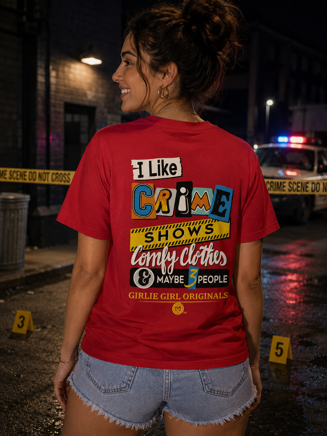 Girlie Girl Originals I Like Crime Shows - Adult & Kids T-Shirts, Sweatshirts & Hoodies apparel design preview 1