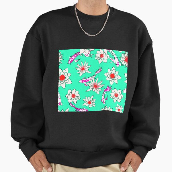 Fish swimming around cherry blossoms in the water - Adult & Kids T-Shirts, Sweatshirts & Hoodies apparel design preview 1