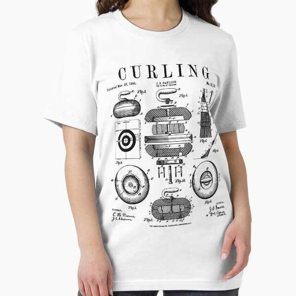 Curling Stone Player Curler Winter Sports Vintage - Adult & Kids T-Shirts, Sweatshirts & Hoodies apparel design preview 1