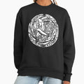 Seagul in turbulent ocean with fish and lighthouse on - Adult & Kids T-Shirts, Sweatshirts & Hoodies apparel design preview 1