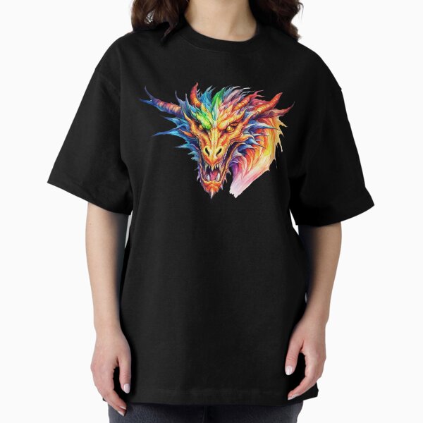 Chroma-Dragon: Fantastic Creature with Vibrant Colors - Adult & Kids T-Shirts, Sweatshirts & Hoodies apparel design preview 1