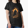 A Hero's Vigil by Sunset Silhouette Hero - Adult & Kids T-Shirts, Sweatshirts & Hoodies apparel design preview 1
