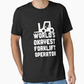 World's Okayest Forklift Operator - Adult & Kids T-Shirts, Sweatshirts & Hoodies apparel design preview 1