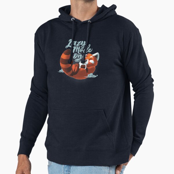 Lazy mode ON Cute Red Panda Fluffy Coffe Animal - Adult & Kids T-Shirts, Sweatshirts & Hoodies apparel design preview 1