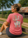 Simply Southern Pray Highland Cow Tearose - Adult & Kids T-Shirts, Sweatshirts & Hoodies apparel design preview 1