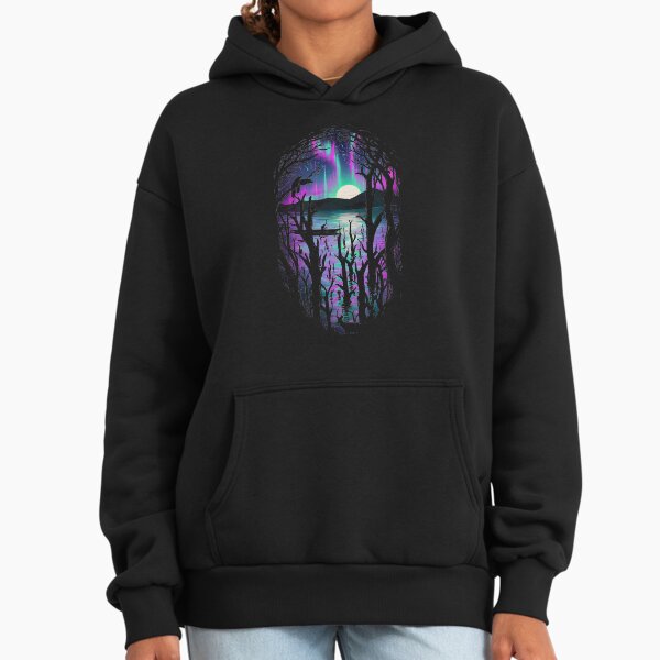 Night With Aurora - Adult & Kids T-Shirts, Sweatshirts & Hoodies apparel design preview 1
