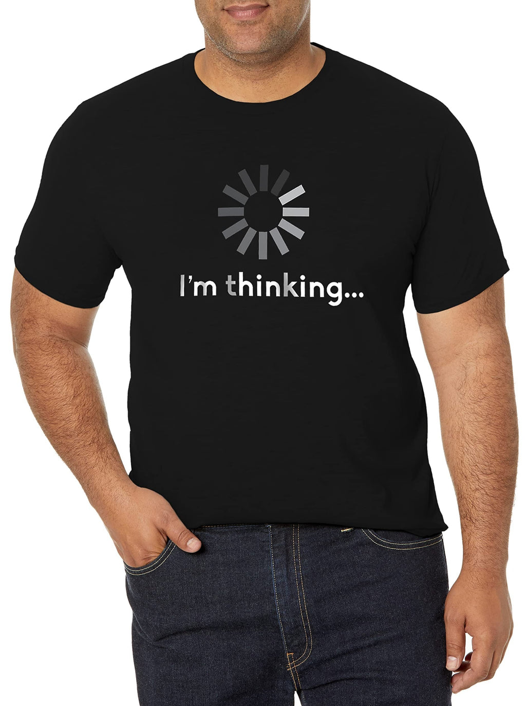 I'm Thinking Print Men Slogan - Adult & Kids T-Shirts, Sweatshirts & Hoodies apparel design preview 2