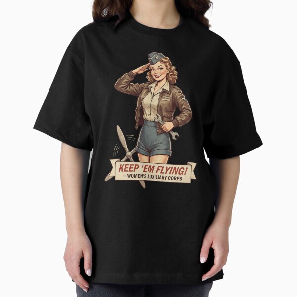 Patriotic Pin Up Girl World War II Recruiting Style - Adult & Kids T-Shirts, Sweatshirts & Hoodies apparel design preview 1