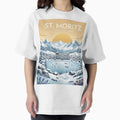 St. Moritz Switzerland Travel Poster Vintage Winter - Adult & Kids T-Shirts, Sweatshirts & Hoodies apparel design preview 1