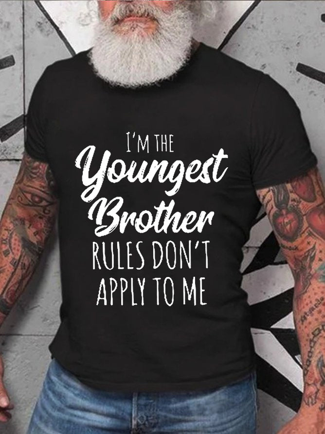 I'm The Youngest Brother Print Men Slogan - Adult & Kids T-Shirts, Sweatshirts & Hoodies apparel design preview 5
