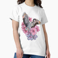 Dancing Crane and Blossoms - Adult & Kids T-Shirts, Sweatshirts & Hoodies apparel design preview 1