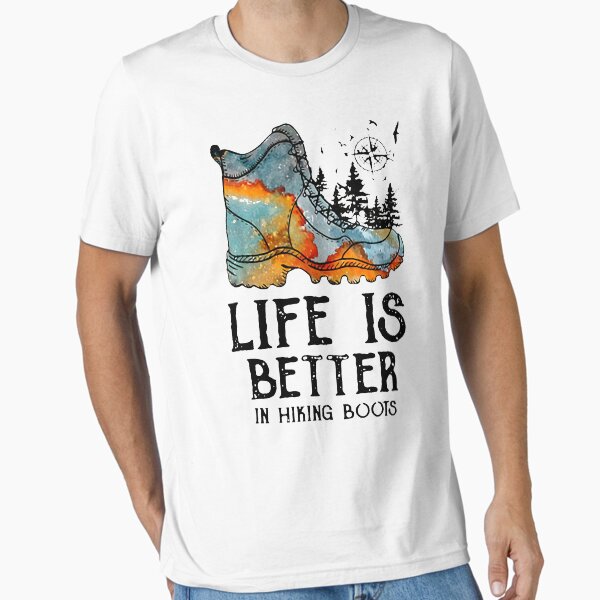 HIKER HOBBIES LIFE IS BETTER IN HIKING BOOTS - Adult & Kids T-Shirts, Sweatshirts & Hoodies apparel design preview 1