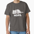 Nope Funny Cute Lazy Cat Gift - Adult & Kids T-Shirts, Sweatshirts & Hoodies apparel design preview 1
