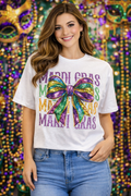 Southern Chics Mardi Gras Bow Canvas - Adult & Kids T-Shirts, Sweatshirts & Hoodies apparel design preview 1