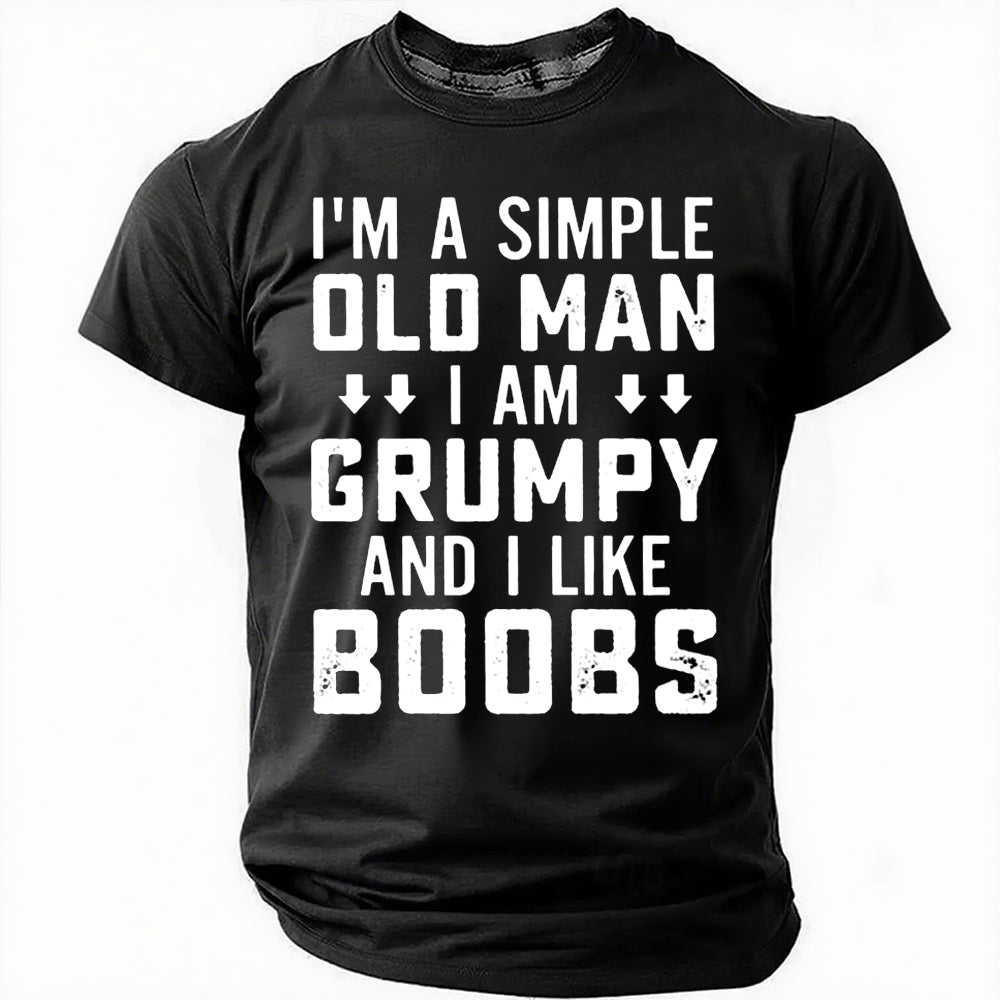 I'm A Simple Old Man Print Men Slogan - Adult & Kids T-Shirts, Sweatshirts & Hoodies apparel design preview 8