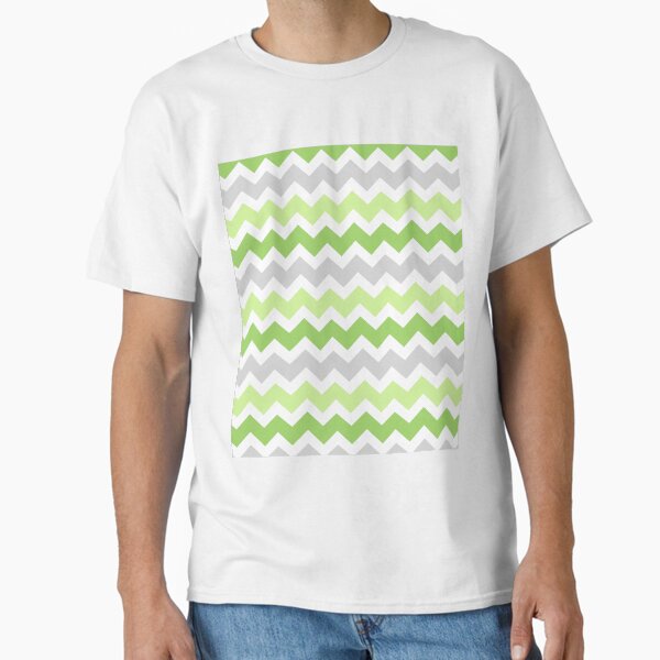 Lime Green Grey Chevron Pattern - Adult & Kids T-Shirts, Sweatshirts & Hoodies apparel design preview 1
