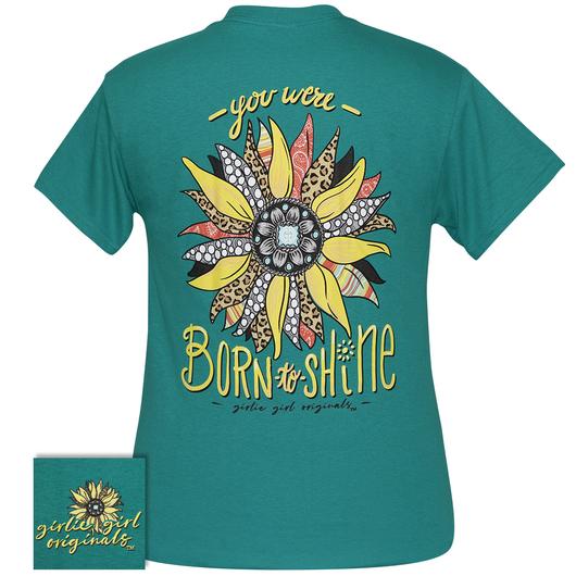Girlie Girl Originals Preppy Born to Shine Pattern - Adult & Kids T-Shirts, Sweatshirts & Hoodies apparel design preview 1