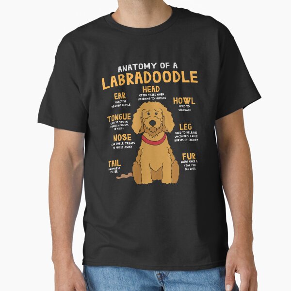 Anatomy of Labradoodle Dog - Adult & Kids T-Shirts, Sweatshirts & Hoodies apparel design preview 1