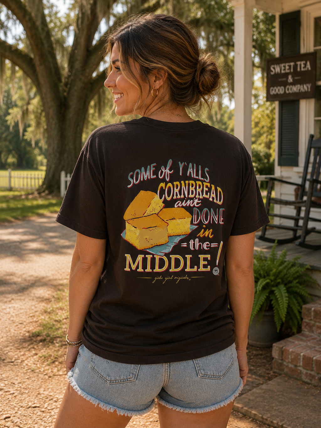 Girlie Girl Originals Cornbread Ain't Done - Adult & Kids T-Shirts, Sweatshirts & Hoodies apparel design preview 1