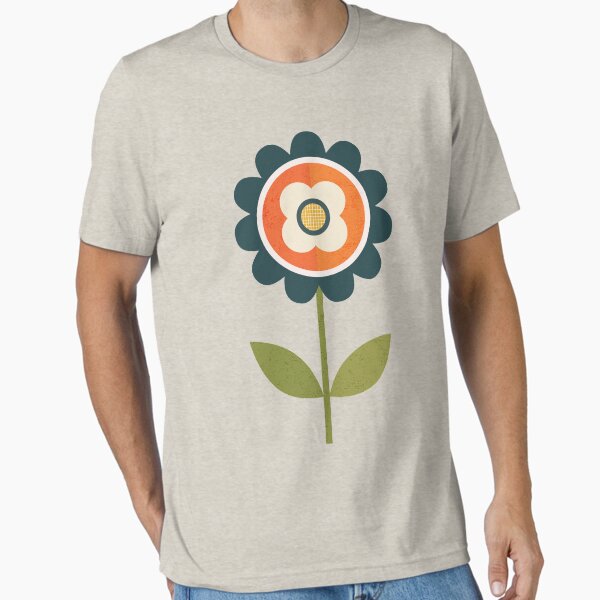 Retro Daisy Orange and Cream - Adult & Kids T-Shirts, Sweatshirts & Hoodies apparel design preview 1