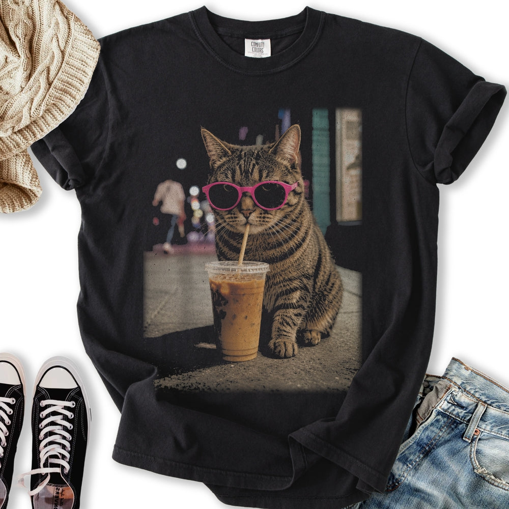 Catpuccino After Dark - Adult & Kids T-Shirts, Sweatshirts & Hoodies apparel design preview 1