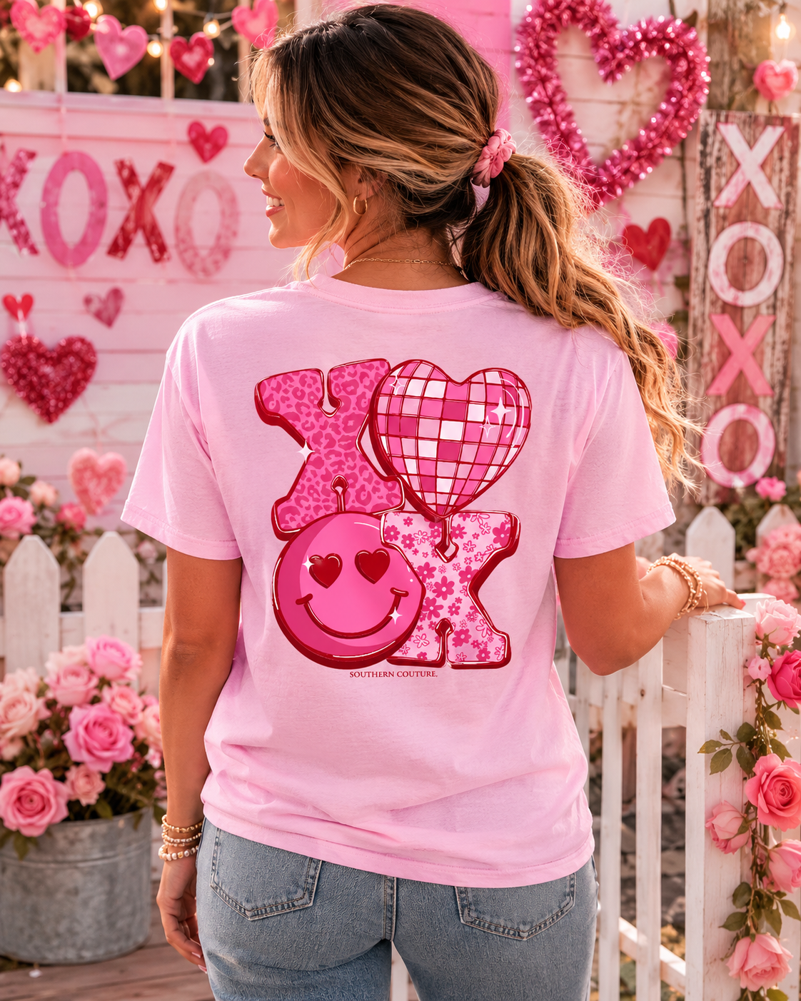 Southern Couture Classic Pattern XOXO - Adult & Kids T-Shirts, Sweatshirts & Hoodies apparel design preview 1