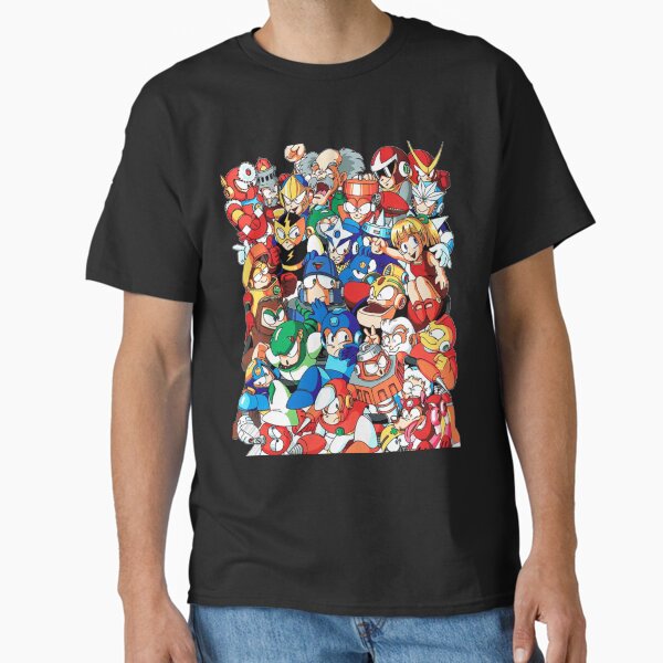 Mega Man 1, 2, and 3 Robot Masters - Adult & Kids T-Shirts, Sweatshirts & Hoodies apparel design preview 1
