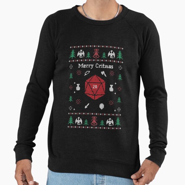 Merry Critmas Black Ugly Christmas Sweater Design for - Adult & Kids T-Shirts, Sweatshirts & Hoodies apparel design preview 1