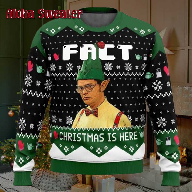 Fact Christmas Is Here The Office Ugly Christmas Sweater product image