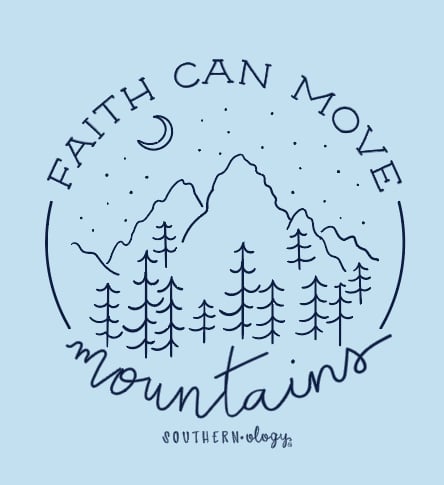 Southernology Faith Can Move Mountains Comfort Colors - Adult & Kids T-Shirts, Sweatshirts & Hoodies apparel design preview 2