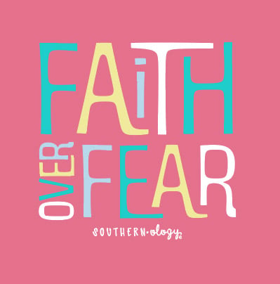 Southernology Faith Over Fear Comfort Colors - Adult & Kids T-Shirts, Sweatshirts & Hoodies apparel design preview 2