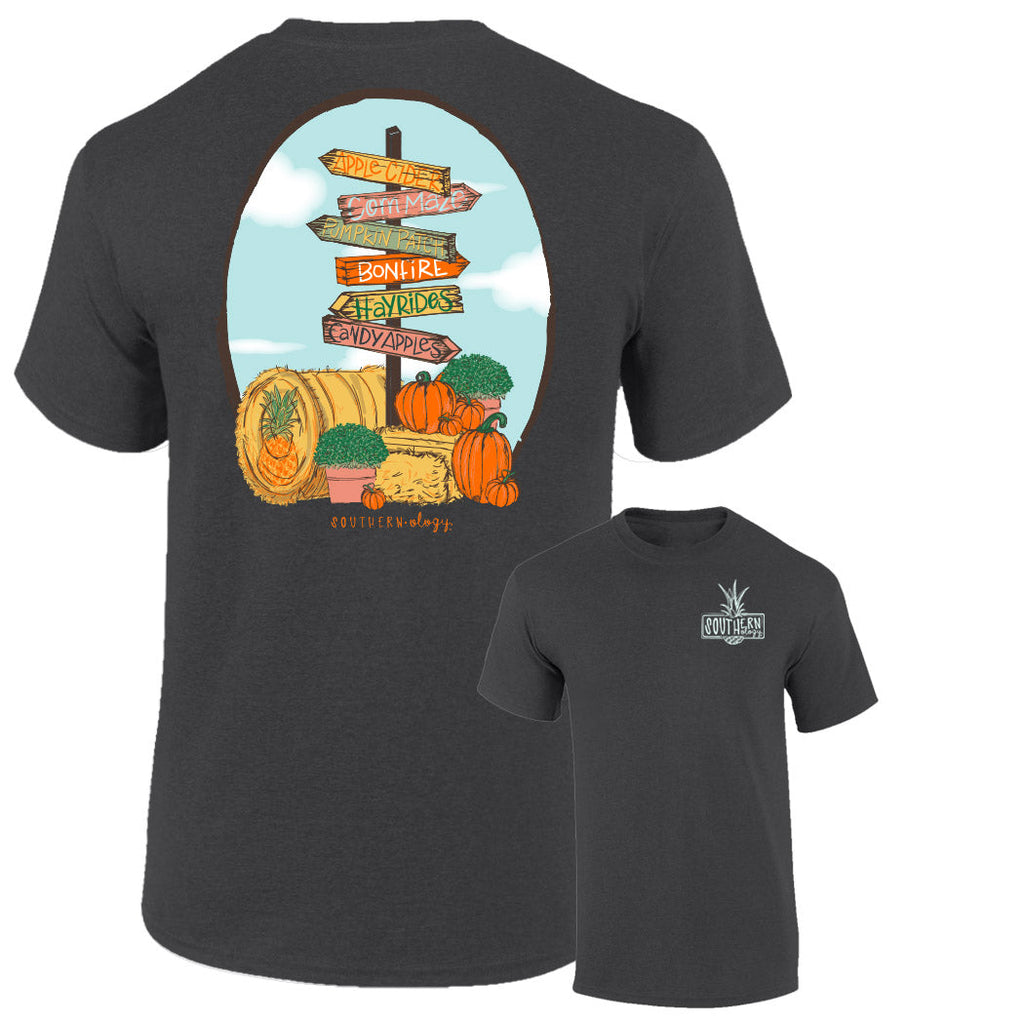 Southernology Fall Signs Pumpkins Comfort Colors - Adult & Kids T-Shirts, Sweatshirts & Hoodies apparel design preview 2