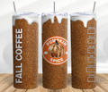 Fall Coffee Pumpkin Spice 20 oz Skinny Tumbler Cup - Adult & Kids T-Shirts, Sweatshirts & Hoodies apparel design preview 1