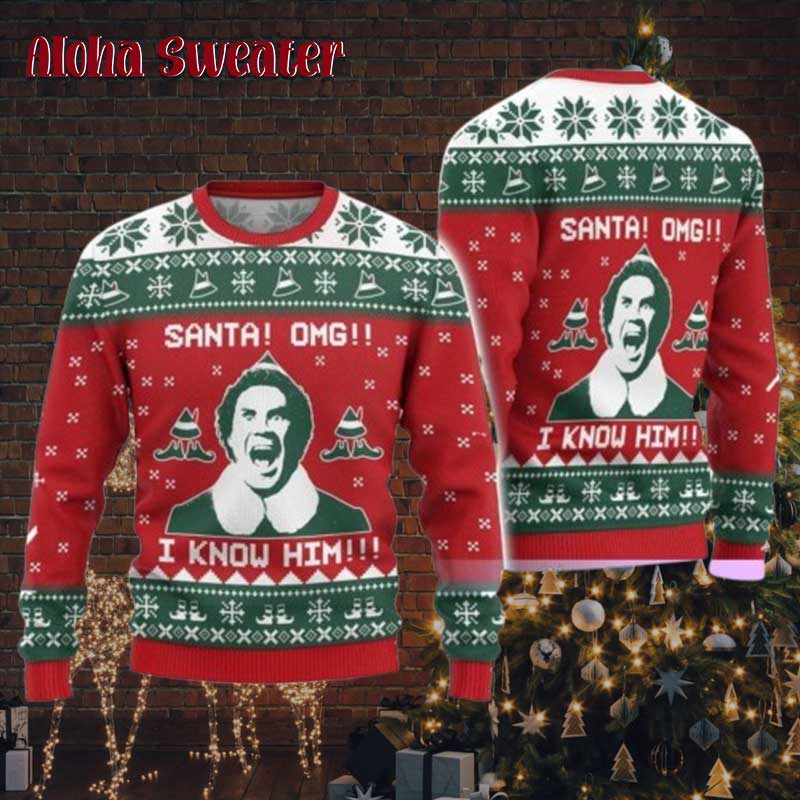 Elf Honest Buddy Claw Syrup Ugly Christmas Sweater product image 5