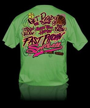 Sweet Thing Funny Fast Pitch Softball Girlie Bright - Adult & Kids T-Shirts, Sweatshirts & Hoodies apparel design preview 1