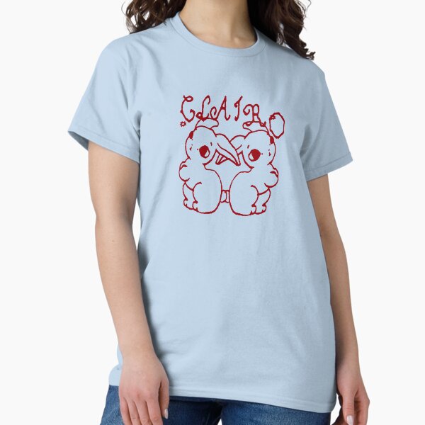 Clairo Charm Twin Bunnies Cartoon Drawing Red - Adult & Kids T-Shirts, Sweatshirts & Hoodies apparel design preview 1