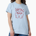 Clairo Charm Twin Bunnies Cartoon Drawing Red - Adult & Kids T-Shirts, Sweatshirts & Hoodies apparel design preview 1