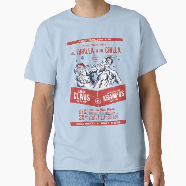 Santa Claus VS Krampus: The Thrilla in Chilla - Adult & Kids T-Shirts, Sweatshirts & Hoodies apparel design preview 1
