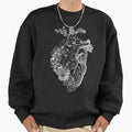 Flower Heart Spring Black and White Inverse by Tobe - Adult & Kids T-Shirts, Sweatshirts & Hoodies apparel design preview 1