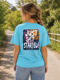 Southern Couture Just Get Started Comfort Colors - Adult & Kids T-Shirts, Sweatshirts & Hoodies apparel design preview 1