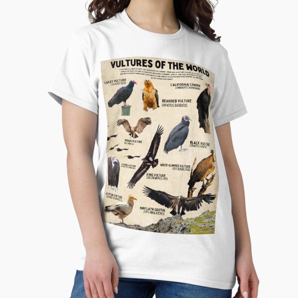 Vultures of the World Birder Ornithology Scientific - Adult & Kids T-Shirts, Sweatshirts & Hoodies apparel design preview 1