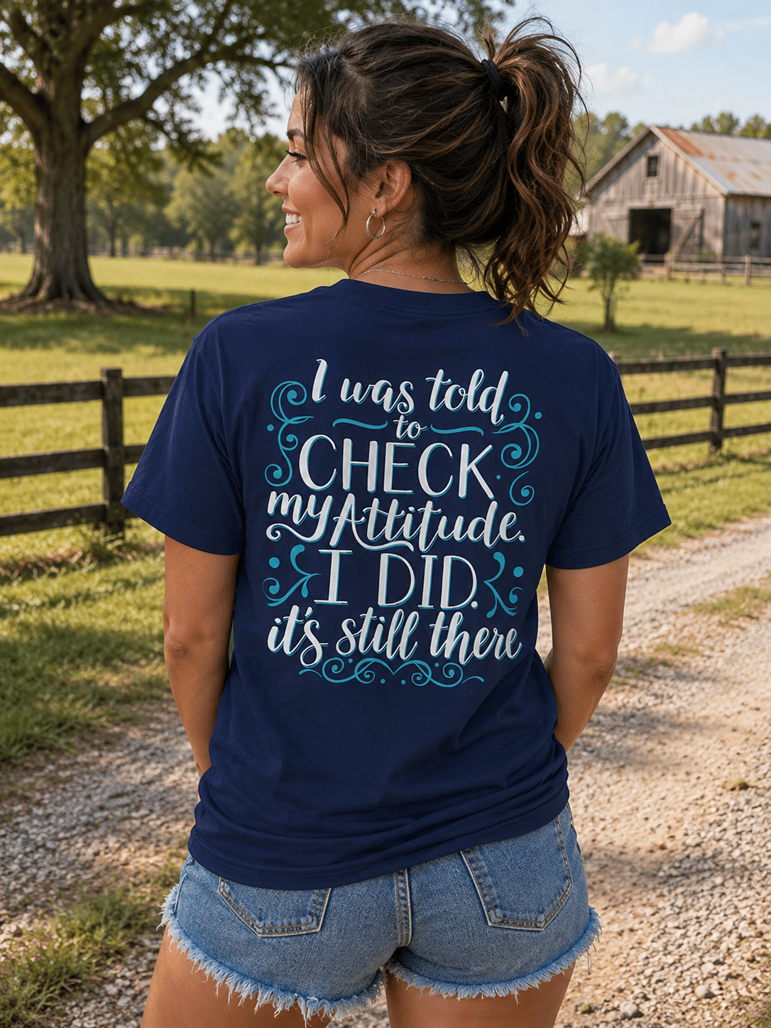 Southern Attitude Check My - Adult & Kids T-Shirts, Sweatshirts & Hoodies apparel design preview 1