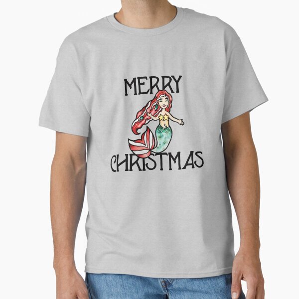 Merry Christmas Mermaid - Adult & Kids T-Shirts, Sweatshirts & Hoodies apparel design preview 1