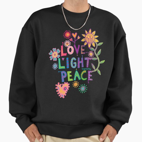 Love Light Peace happy hippy flower - Adult & Kids T-Shirts, Sweatshirts & Hoodies apparel design preview 1